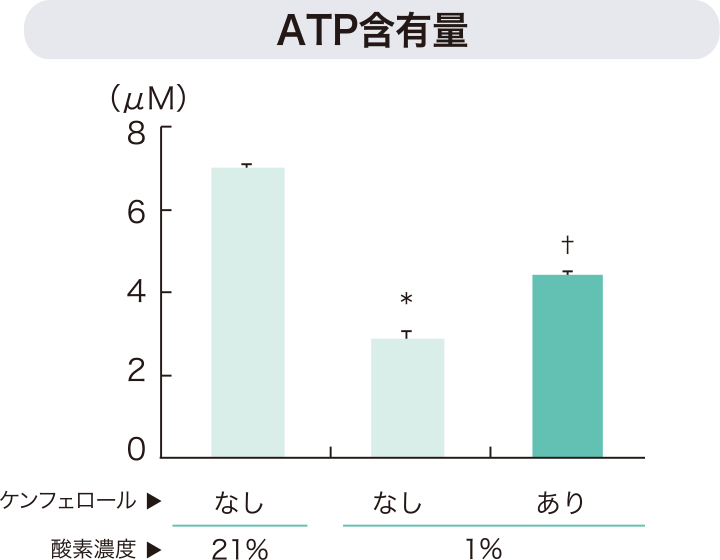 ATP含有量を表すグラフ